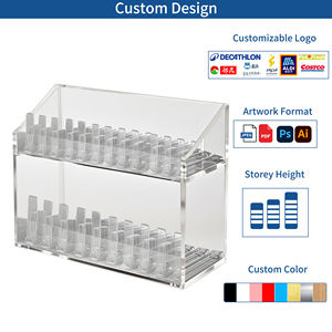 กล่องอะคริลิครีไซเคิลรักษ์โลกสำหรับจัดเก็บลิปสติกและแปรงแต่งหน้าแบบขายส่ง น้ำหนักเบา ขัดเงาอย่างดี - Product Image 5