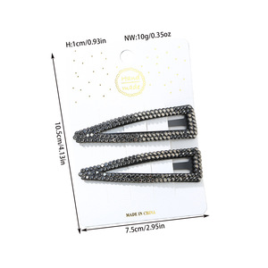 Ensemble de barrettes à cheveux en strass faits à la main, tendance et doux, pour accessoires de cheveux avec clip pour <span class=keywords><strong>frange</strong></span> cassée - Product Image 5