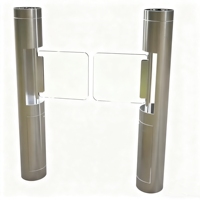 Barrière anti-pincement infrarouge en acier inoxydable avec radar de porte automatique à 2 sens pour entrée/sortie de supermarché