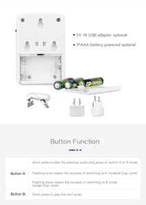 Loa Cảm Biến Hồng Ngoại Gắn Tường <span class=keywords><strong>PIR</strong></span>, Chuông Cửa Kích Hoạt Bằng Hồng Ngoại Báo Động Cho Chó Sủa Trong Nhà, Cửa Hàng - Product Image 5