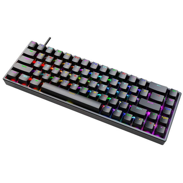 High Quality 68-Key Wired Backlit Mechanical Touch Keyboard USB for Gaming Office Use Universal Teclado Mecanico for Desktop