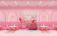 Diseño de Interiores de Cafetería Moderna, Decoración Personalizada, Barra de Cafetería a Medida, Muebles de Madera para Tienda de Dulces