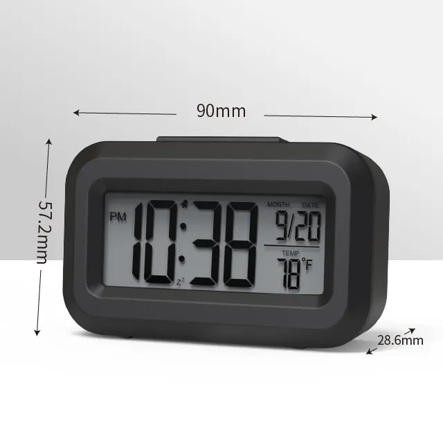 New Small Size LCD Table Digital Alarm Clock With Calendar Temperature Backlight Clock