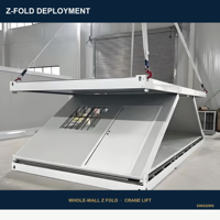 Maison conteneur pliable détachable de 20 pieds en acier galvanisé préfabriqué pour bureau de chantier, hôtel, atelier et hôpital