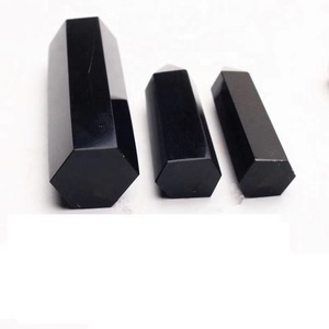 Vente en gros : Obélisque en cristal de quartz naturel, pointe de baguette en obsidienne noire charmante pour la décoration - Product Image 5