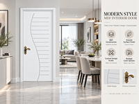 Panneau de porte en MDF PVC blanc de qualité supérieure pour les intérieurs modernes