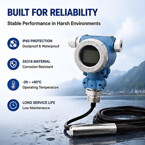 Capteur de niveau d'eau submersible, sortie 4-20 mA, niveau hydrostatique en acier inoxydable pour la surveillance des puits d'eau - Product Image 4