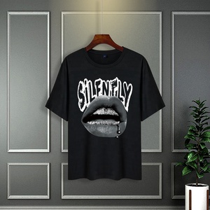 เสื้อยืดคอกลมผู้ชายสไตล์วินเทจผ้า100% โพลีเอสเตอร์พิมพ์ลายดิจิตอลแขนสั้นทรงหลวมดีไซน์ฟิตเนส - Product Image 4