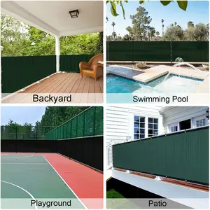Green Fence Netting Customizable Outdoor Privacy Screen Fence Net For Backyard Tennis Courts Green Black Color