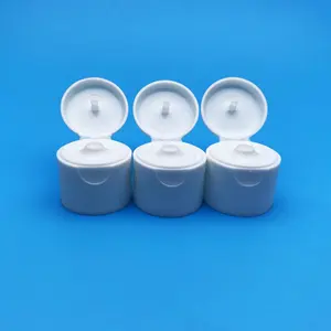 Lật Top Cap dùng một lần lọ 24/410 mịn Matte gân chai nhựa lật mũ