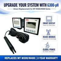 Contrôleur d'analyseur intelligent de pH et d'ORP, sortie RS485 MODBUS 4-20mA, IP65, écran LCD, double relais, moniteur de traitement des eaux usées