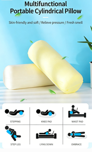 Almohada cilíndrica de espuma viscoelástica, soporte lento de retorno <span class=keywords><strong>para</strong></span> cuello/lumbar/piernas, funda transpirable de bambú <span class=keywords><strong>para</strong></span> dormir de lado - Product Image 5