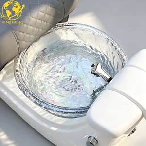Fauteuil de Salon de Manucure Moderne de Luxe à Prix d'Usine, Réglable et Inclinable, en Fibre de Verre, avec Vibration et Drainage Automatique Sans Tuyau - Product Image 6