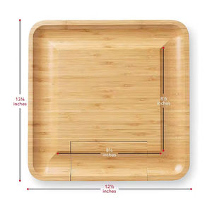 Set Regalo Tagliere e Coltello per Formaggio in Bambù Organico, Tagliere <span class=keywords><strong>da</strong></span> <span class=keywords><strong>Picnic</strong></span> per Formaggi - Product Image 2