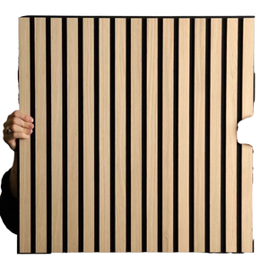 Pannello Acustico in Legno Impiallacciato 60*60cm, Moderno ed Ecologico, Spessore 18mm, per Decorazione Interna, Installazione <span class=keywords><strong>Fai</strong></span>-<span class=keywords><strong>da</strong></span>-<span class=keywords><strong>Te</strong></span>, Insonorizzazione - Product Image 4