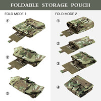 Pochette de récupération tactique pliable KRYDEX Molle pour magazines, sac de chasse