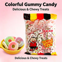 Op maat gemaakte gummy snoepjes, fruit smaak, zoete zachte snoepjes ringen, zachte gummy snoepjes voor groothandel en detailhandel