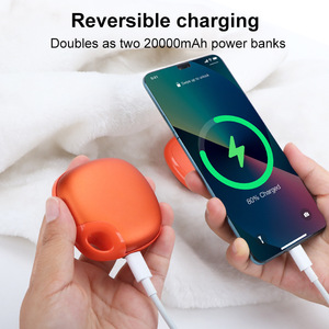 XKenHeat Rechargeable Double-Sided Electric Hand Warmer <strong>Portable</strong> Fashionable Reusable Pocket <strong>Heater</strong> 4000mAh <strong>Battery</strong> Outdoor Use - Product Image 5