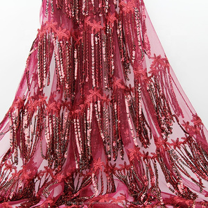 2019 mode pleine robe tulle broderie 3d paillettes tissu - Product Image 1