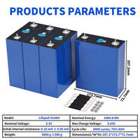 Cellule de batterie LiFePO4 3,2 V 314 Ah, 8000 cycles, pour onduleur UPS, camping-car, solaire, ESS