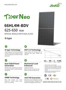 For N-Type PERC 132Cells 605W-650W 640W 650W Double Glass Monocrystalline Solar PV <b>Module</b> 24% 22% Efficiency - Product Image 2