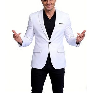 <span class=keywords><strong>Blazer</strong></span> <span class=keywords><strong>Homme</strong></span> Slim Fit à un Bouton – Veste Décontractée Tendance Sehe Fashion - Product Image 3