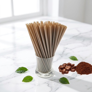 Disposable Big PLA Straws Boba Tea Milk Ideal Biodegradable Straws for <b>Plastic</b> <b>Cups</b> Cold <b>Drinking</b> Party Minimalist Style - Product Image 1