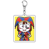 Porte-clés pendentif en acrylique fait main, mignon, style dessin animé et anime, pour le Cirque Numérique Incroyable, Caine, Jax, Pomni, Ragatha, Gangle, 5 cm, Cadeaux