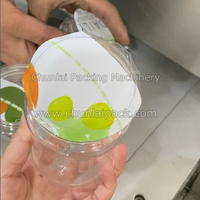 Cup-sealmachine voor vacuüm gasinjectie, gemodificeerde atmosfeer verpakking, stikstof spoeling, tray sealen voor melk, maïs, fruit en noten