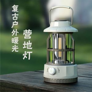Linterna de Camping con Luz COB, Batería Recargable, Luz Cálida para Exteriores, Estilo Retro Portátil - Product Image 1