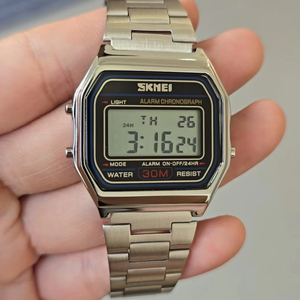 Reloj Digital Vintage de Lujo para Hombre <span class=keywords><strong>SKMEI</strong></span> <span class=keywords><strong>1123</strong></span> con Pantalla LED Luminosa Cuadrada, Caja de Aleación, Precio Económico en Oferta - Product Image 1