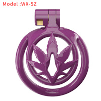 LOVE Best seller Cage de chasteté en silicone, dispositif de chasteté avec 5 anneaux pour l'exercice du pénis masculin