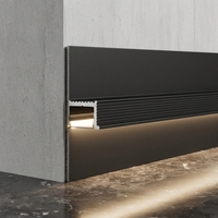Profilé de plinthe à joint d'ombre pour sol, profilé LED en aluminium pour éclairage de joint d'ombre, canal en aluminium pour bande LED