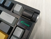 Clavier mécanique de jeu Keywin BK7501 personnalisé, tri-mode, 75 %, RGB, avec joint, OEM, hotswap, avec bouton rotatif