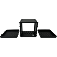Boîtier d'aviation en plastique léger OEM/ODM empilable PE 10U, rack de transport étanche IP67 pour le stockage d'amplificateurs de puissance