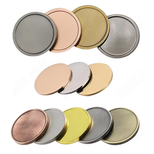 Custom 40mm in acciaio inox metallo bianco specchietto con finitura in ottone opaco monete sfida vuote - Product Image 1