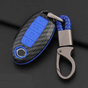 Étui de porte-clés de voiture 3 boutons en Fiber de carbone ABS, housse pour porte-clés de voiture pour Nissan Altima, Maxima, shimano, <span class=keywords><strong>Rogue</strong></span>, Sentra, Titan 2006 — 2018 - Product Image 3