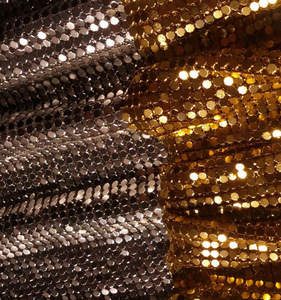 Tissu en maille d'<span class=keywords><strong>aluminium</strong></span> souple et flexible - Nappe à paillettes métalliques et textile décoratif - Product Image 4
