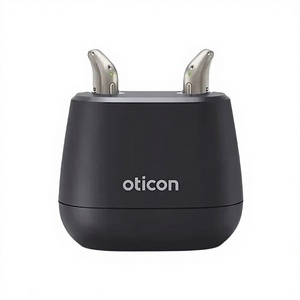 Nuevo Audífono Digital Programable de 64 Canales, Resistente al Agua, Recargable con Batería de Iones de Litio, MINI RITE BTE, Negro Beige, Oticon Intent 1, 24 Bandas - Product Image 1