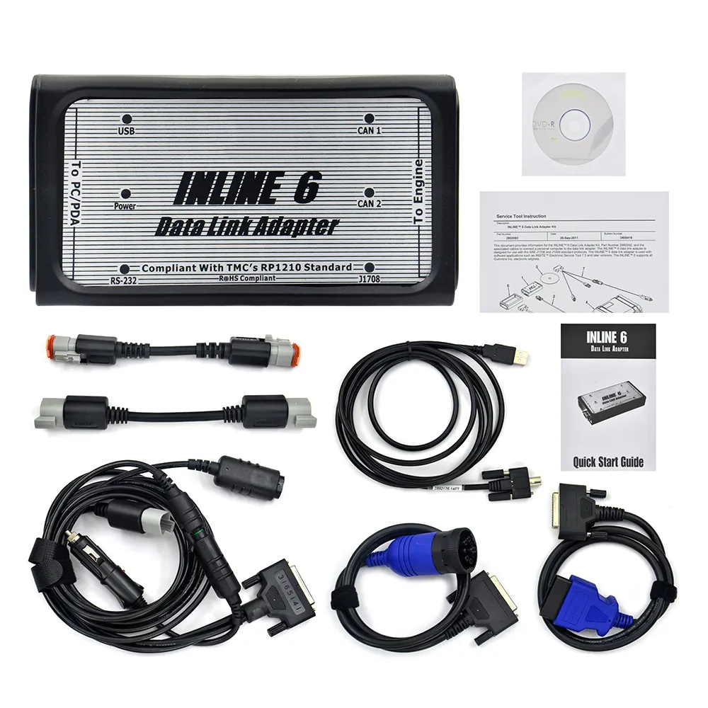 for INLINE 6 V8.7 V7.62 Data Heavy Duty for INLINE6 for Cummins Diagnostics Complete INLINE Heavy Duty Truck Diagnostic Tools