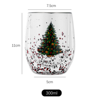 Tasses à lait en verre borosilicate double couche NEWELL, résistantes à la chaleur, transparentes, style américain, pour Noël