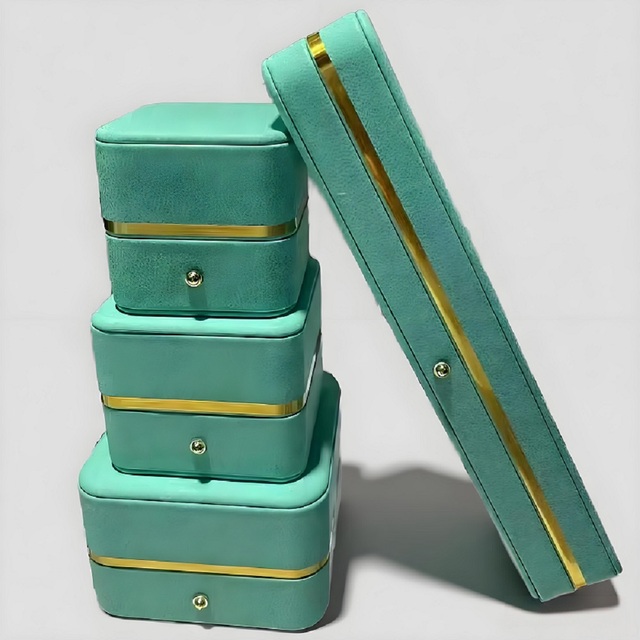 Luxurious Leather Box Earring Jewelry Box Ring Custom Packaging Bracelet Jewelry Packaging Custom Package for Jewelry Necklace