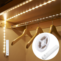 Lumière LED sans fil avec capteur de mouvement, ruban d'éclairage PIR, batterie, escalier et garde-robe, loisirs créatifs