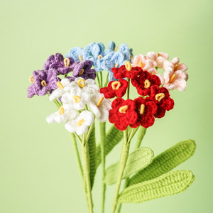 Hydrangea artificielle en crochet mélangé, décoration d'intérieur, cadeau de Noël, style moderne, fleur en soie, prix de gros usine - Product Image 2