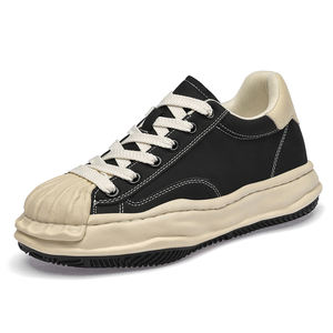 รองเท้าหนังวัวแบบตาข่ายหุ้มส้น  แบบสวม  พื้นหนา  ยกสูง 8 ซม.  สไตล์เรโทร สีดำขาว  แบบหุ้มข้อต่ำ  ระบายอากาศได้ดี  สำหรับฤดูหนาว  สำหรับผู้ชาย - Product Image 6