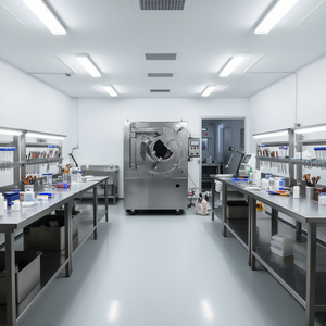 Máquina de Recubrimiento por Jet Coater AGM, Capacidad 150 Litros, para Calentamiento y Recubrimiento de Películas, Acero Inoxidable, 380V 5kW, Italia - Product Image 3