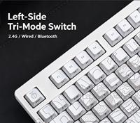 Keyboard Mekanik Zornher ZH980 White Mamba RGB Backlit Hot Swap Gasket Structure untuk Gaming dan Kantor, Cocok untuk PC