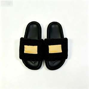 Wedding Women Taupe Brown Fleece Lining Faux Fur Slippers <b>Round</b> <b>Toe</b> Lightweight Sole Guest Room Direct Supply Get Quote Sweet - Product Image 5
