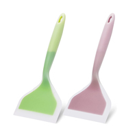 Spatule à crêpes et à œufs en silicone carrée de qualité alimentaire, résistante à la chaleur, compatible lave-vaisselle et four, pour la cuisine et la maison