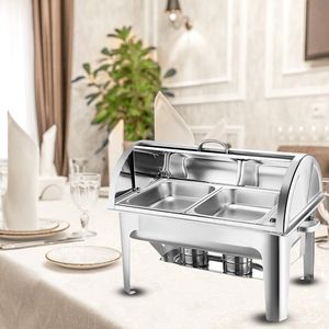 ถาดรองอาหารสแตนเลสสำหรับเสิร์ฟคู่พร้อมถาด304 4.5L DB 4X - Product Image 4